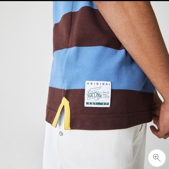 Lacoste Men’s Regular Fit Striped Cotton Piqué Polo Shirt - Picture 5 of 13